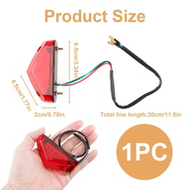 Hugfads High Quality Motorcycle Tail Light Brake Tail Light 12V 9 LED E-Approved Universal for Motorcycles ATV Dirt Bike Scooter