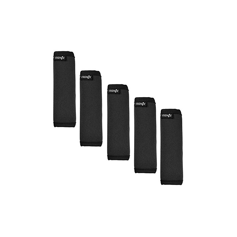 Cosmos 5 Pcs Black Color Comfort Neoprene Handle Wraps/Handle Grip/Luggage
