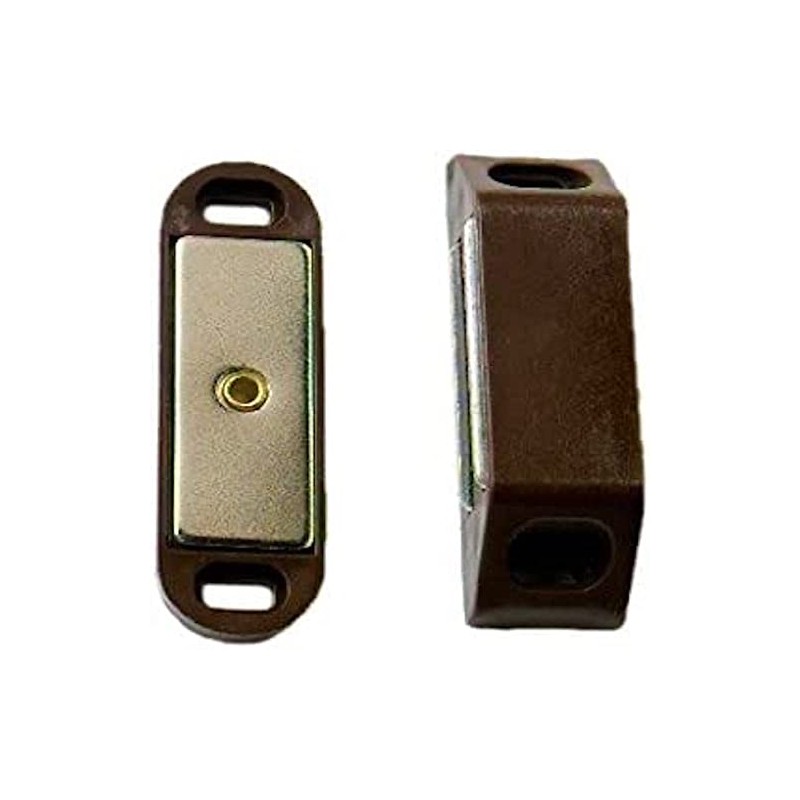 Merriway BH05125 Heavy Duty Magnetic Cupboard Catch Large 60mm Brown