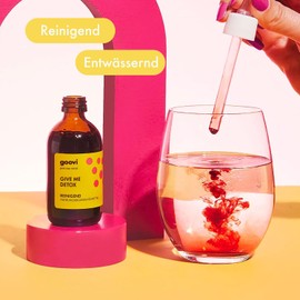GOOVI Give Me Detox - Flüssiges Nahrungsergänzungsmittel mit Açai, Holunder, Mariendistel & Birkensaft - Ohne Zucker & Süßstoffe - 50ml