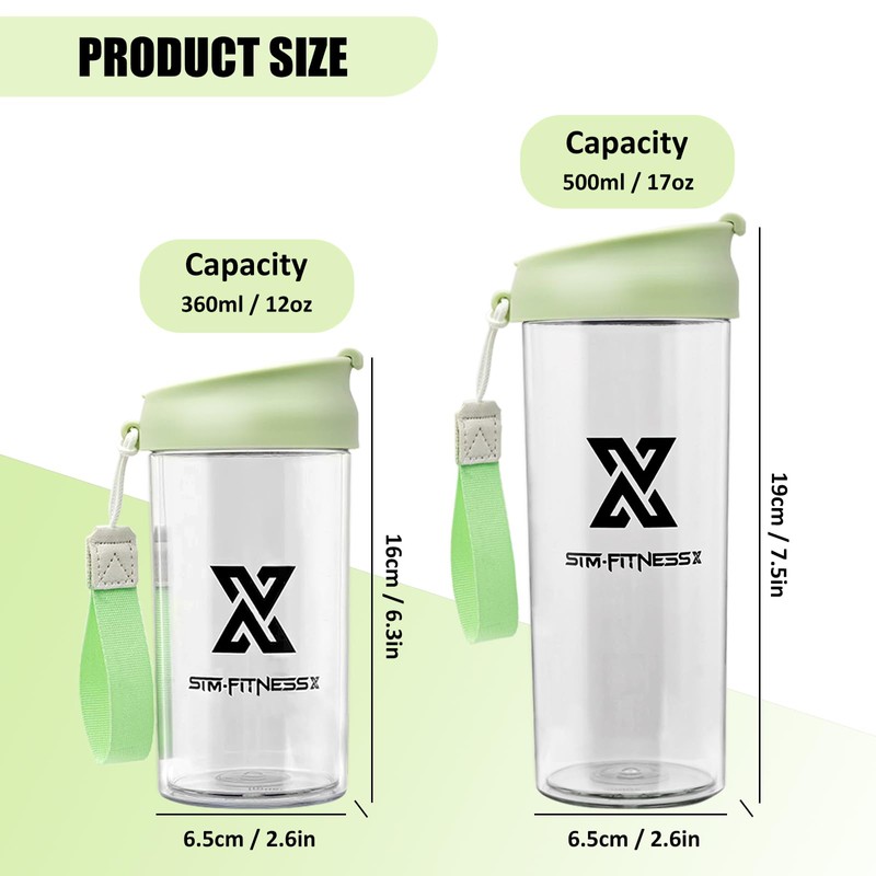 X SIM FITNESSX Protein Shaker, Fruit Container, Cold Brew Coffee