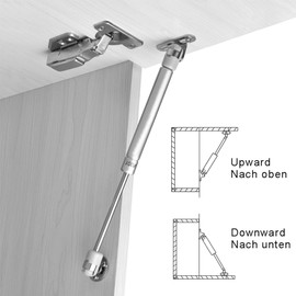 LOOTICH 200N Full Steel Flap Fitting Flap Holder Gas Spring Damper Chest Hinges for Kitchen Cabinet Soft Close Soft Close Door Hinges 4 Pieces