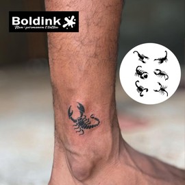 Boldink 2 Pcs Semi Permanent Jagua Tattoos 2 Weeks Long Lasting Waterproof Tattoo Stickers for Men Women Men Women Spider