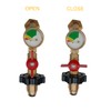 HHXS POL Propane Refill Elbow Adapter with Propane Tank Gauge,