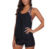 Yonique Tankini Swimsuits for Women Blouson Swim Tops with Boy