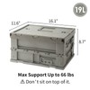SHIMOYAMA PP Lidded Home Storage Box, 19L/5Gal, Foldable Storage Drinks