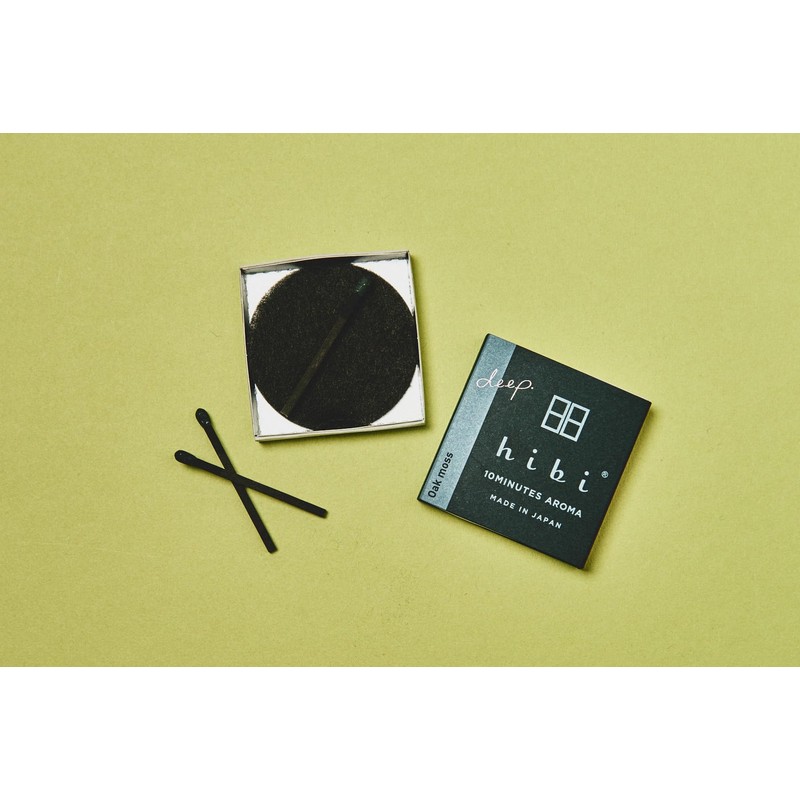 Hibi Deep Assorted Single Scent, Matched Incense (Oak Moss)