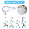 Funalix Haustier Wasserhahn Sprüher,Tragbarer Spülbecken Sprühschlauch,Haustier Duschkopf,Gummi Handbrause, für Baby,