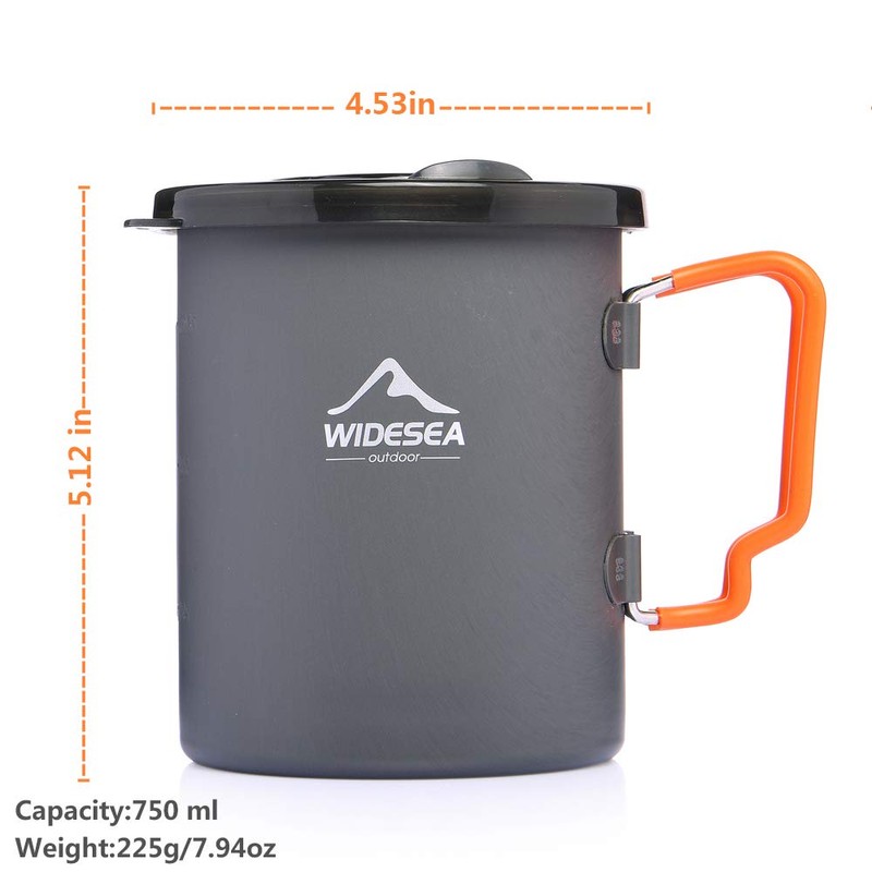 widesea Camping Coffee Pot 750ML, French Press Coffee Maker,Lightweight Backpacking