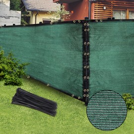 Green 5FT X 50FT Outdoor Privacy Screen Fence & Mesh Shade Net Cover, Ideal for Garden and Backyard - Enhances Privacy for Fencing & Chain Link, Perfect for Patio Privacy Wall, Slats，Freestanding