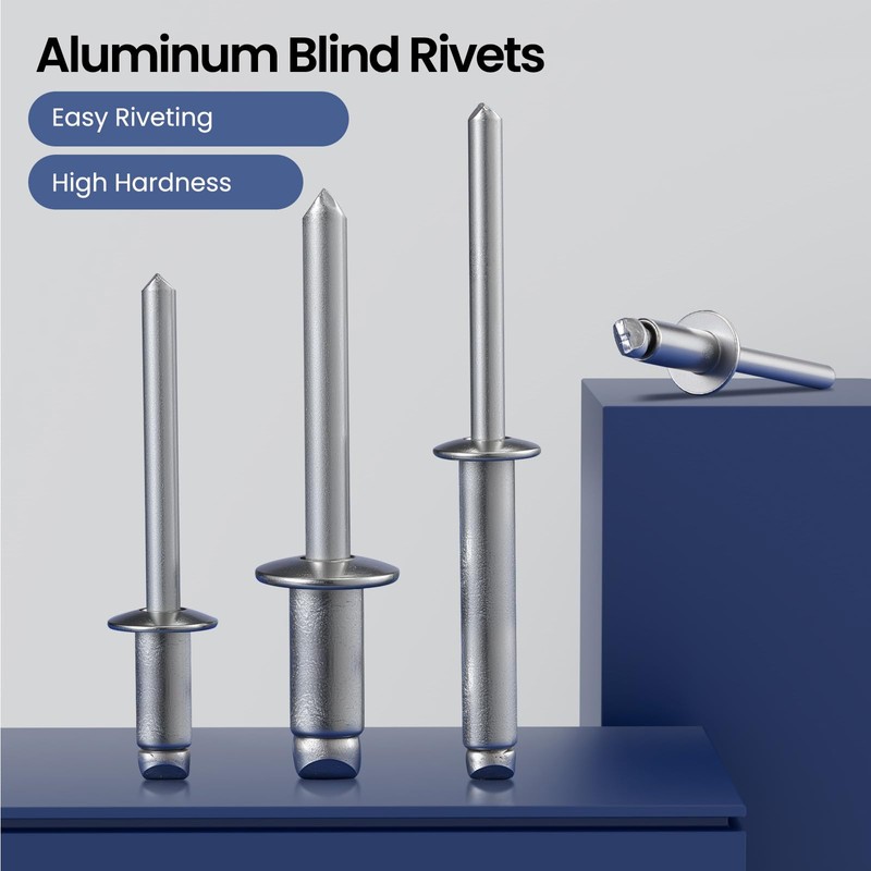 BNUOK 110pcs 3/16" x1" Aluminum Blind Rivets, 4.8 x 25mm