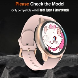 Lamshaw Compatible for iTouch Sport 4 Screen Protector, [6 Pack] Full Coverage TPU Clear Film Compatible for iTouch Sport 4 Smartwatch (6 Pack)