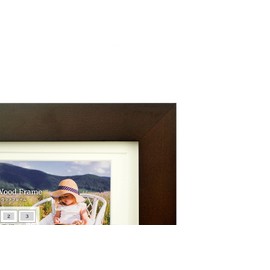 Banjoh 106541 Photo Frame, 3-Way Wooden Frame, 2L, Brown