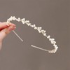 LOHGOU Pearl Headband, Lightweight, Painless, Thin, Sparkling Hair Accessory, For