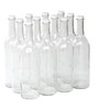 North Mountain Supply 750ml Clear Glass Bordeaux Wine Bottle Flat-Bottomed