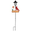 Solar Cardinal Decorative Stake, Durable Metal, Outdoor Décor - Measures