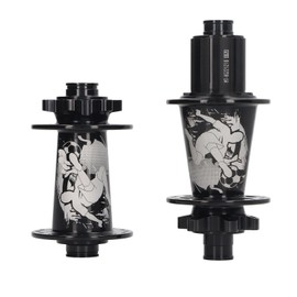 Bicycle Bearing Hub Aluminum Alloy 6 Pawls Mountain Bike Hub with Football League Printing for Outdoor Riding Cycling Black