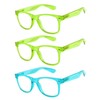 OWL 3 Pack Kids Glow In The Dark Glasses, Blue