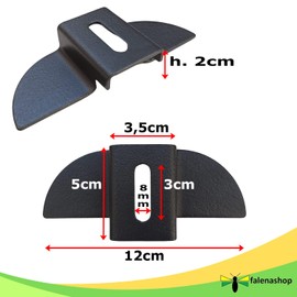 parpyon® Anti-twist Plates for Arms Balcony Clothes Airer Outdoor Clothes Airer or Railing Iron for Laying On Laundry (Single Plates, Dark Grey)