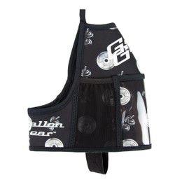 Gallon Gear 1 Gallon Fitness Hydration Cover | Neoprene Insulated Cooling & Portable Gym Water Bottle Carrier | CASE with Storage Pockets (Barbell Black/White)