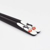 Issho, Painted Chopsticks Auspaulownia Box, Includes Chopsticks Rest, Black Cat