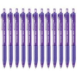 Paper Mate InkJoy 300RT Retractable Ballpoint Pens - Purple Ink - Medium Point - Pack of 12 - Ultra Smooth Ink