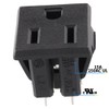 LANZMFG IEC Socket American Female 3pin 10Pack