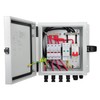 PowGrow PV Combiner Box, 4 String Metal Solar Combiner Box