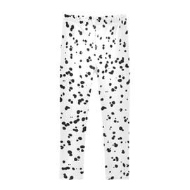 CaTaKu Girls Leggings Dalmatian Dog Cow Spots Print Toddler Leggings for Girls Kids Yoga Athletic Pants Size 7-8t