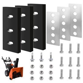 100% 304 Stainless Snow Blower Impeller Modification Kit, 3/8" 3-Blade Universal, For Modifies 2-Stage Machine Snow Blower Impeller Including Installation Hardware, Reuse in Harsh Environments(3 Pack)
