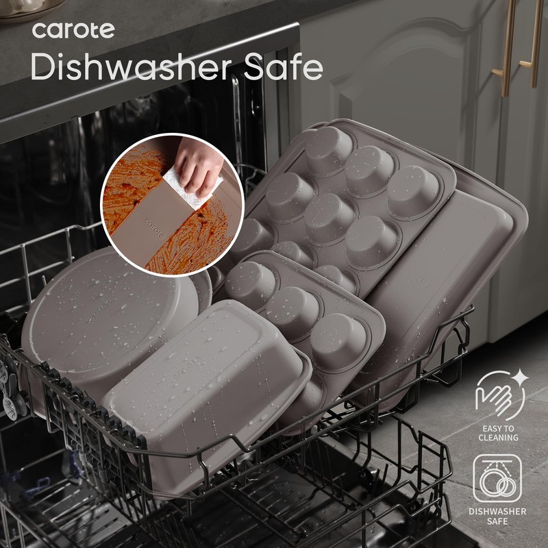 CAROTE 9-Piece Nonstick Stackable Baking Pans Set - Bakeware Sets