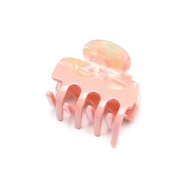 QinGoo Mini Small Square Hair Clip Acetate Hair Claw Adult Hair Accessories Strong Cute Ladies Korean 1pcs (Pink)