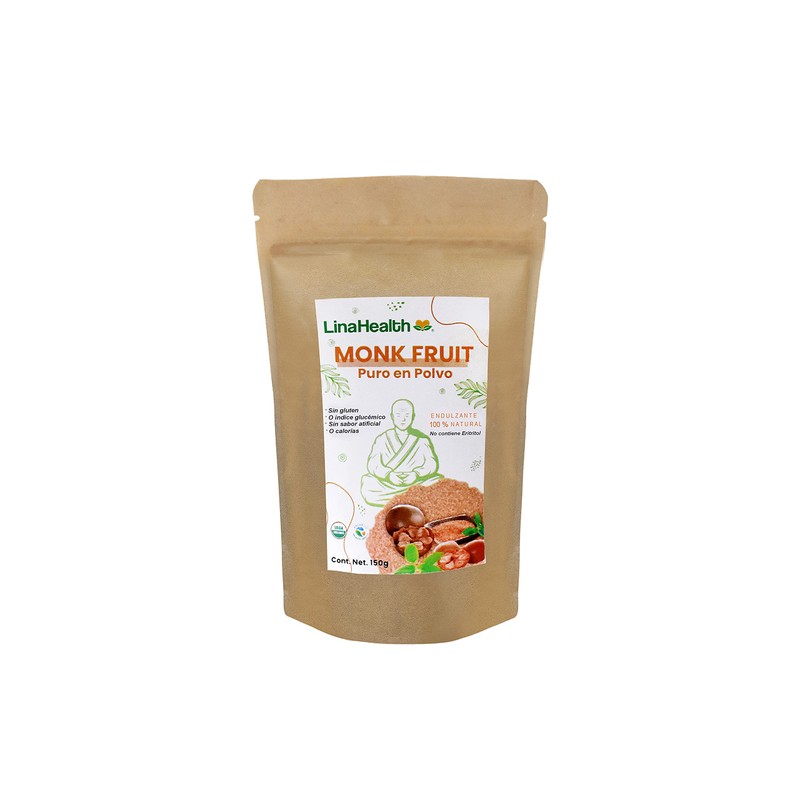 Linahealth MONK FRUIT 100% PURO Monkfruit Sin erititrol. 150g Rinde