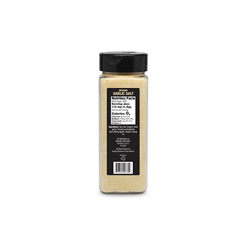 Watkins Organic Garlic Salt, 11.6 oz., 1-Pack