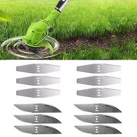 NEW-YIJUNSHUN Brush Cutter Blade Metal Blade，12 Pack Cordless Grass Strimmers Spare Blade，Garden Grass Strimmers Stainless Steel Blades，For Mowers & Outdoor Power Tools Accessories