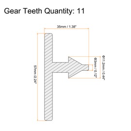 QUARKZMAN Drill Chuck Key 3 mm Key 11 Teeth for 0.3-4 mm Drill Chuck Black Pack of 2