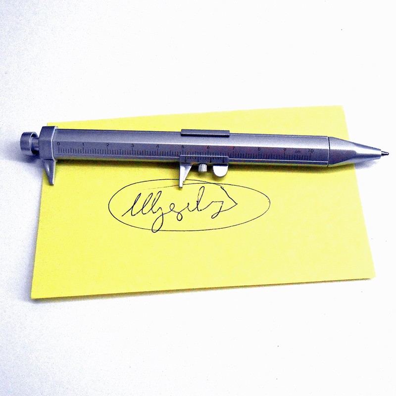 jameitop® 3-in-1 Ballpoint Pen Sliding Calliper, Calliper Ruler, 10 Pieces