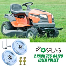 2 Pack 753-08171 Idler Pulley Kit Replaces Cub Cadet 756-04129B Idler Pulley 756-04129B, Idler Pulley 753-08171, MTD 75308171, 756-04129, 956-04129 753 08171 for Cub Cadet RZT50, LTX1040 Decks