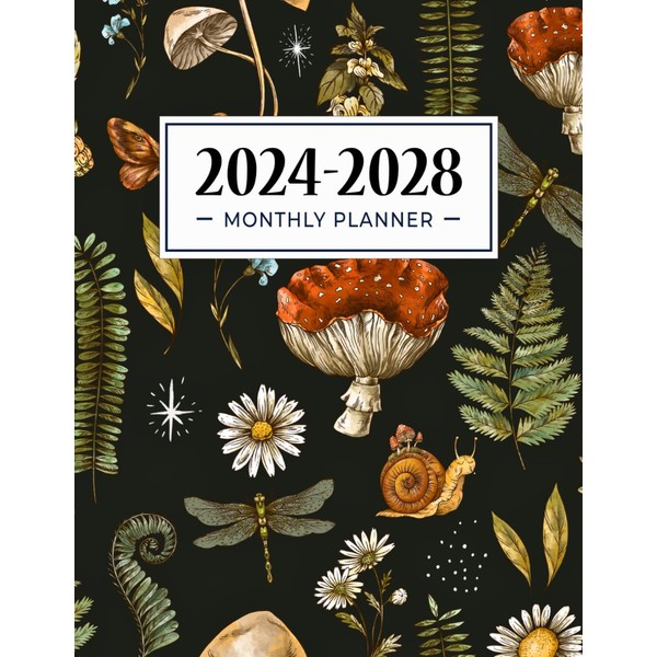 2024-2028 Monthly Planner: 5 years from January 2024 through December