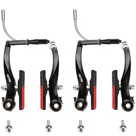 Juego de Frenos de Bicicleta, Tipo V de Frenos de montaña, Juego de Repuesto de Freno V para MTB, Bicicleta de Carretera, BMX, Bicicleta E, Negro (Paquete de 2)