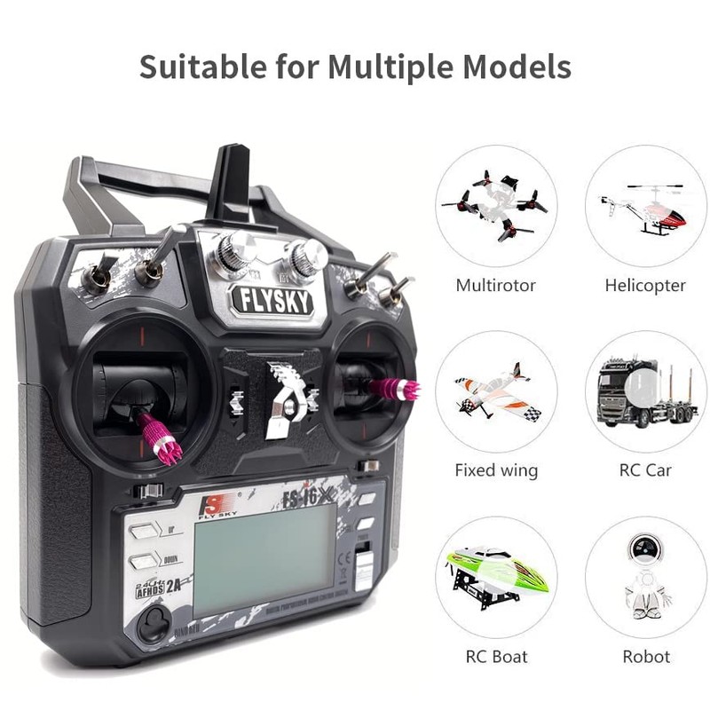 DTXMX Flysky FS-i6X RC Transmitter 6 Channel 2.4GHz Remote Control