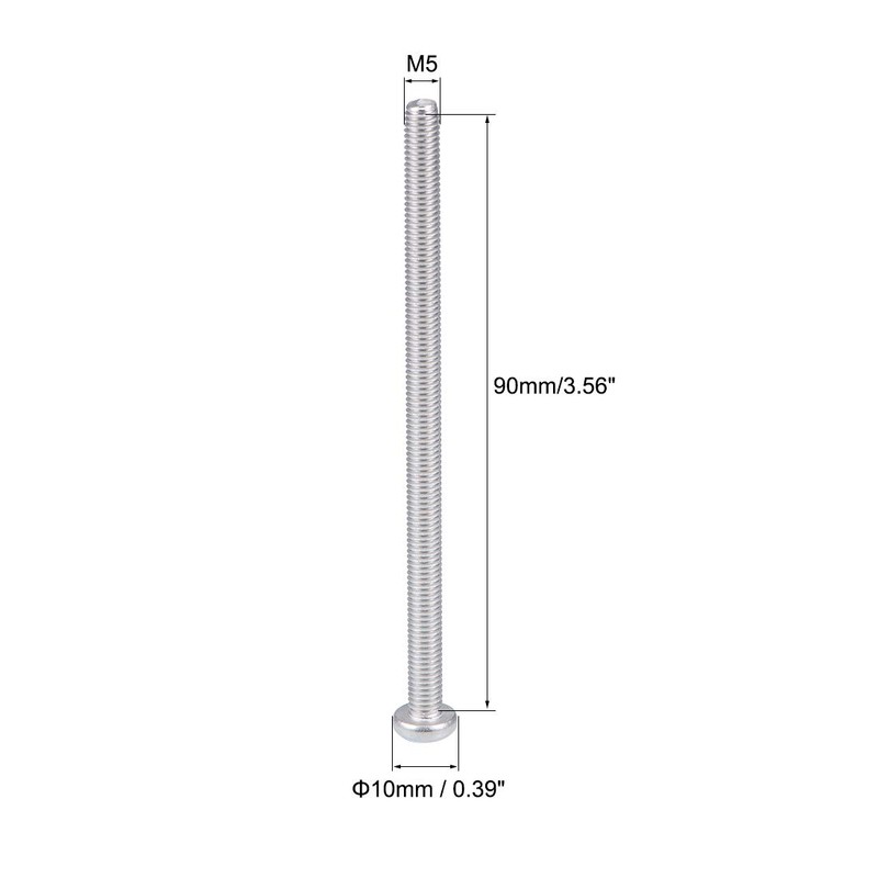 sourcing map M5x90mm Machine Screws Phillips Cross Pan Head Screw