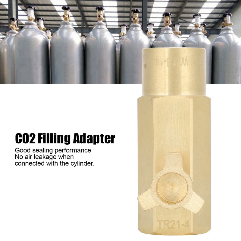 CO2 Refill Adapter Joint Connector W21.8-14 Soda Inflation Valve Filling