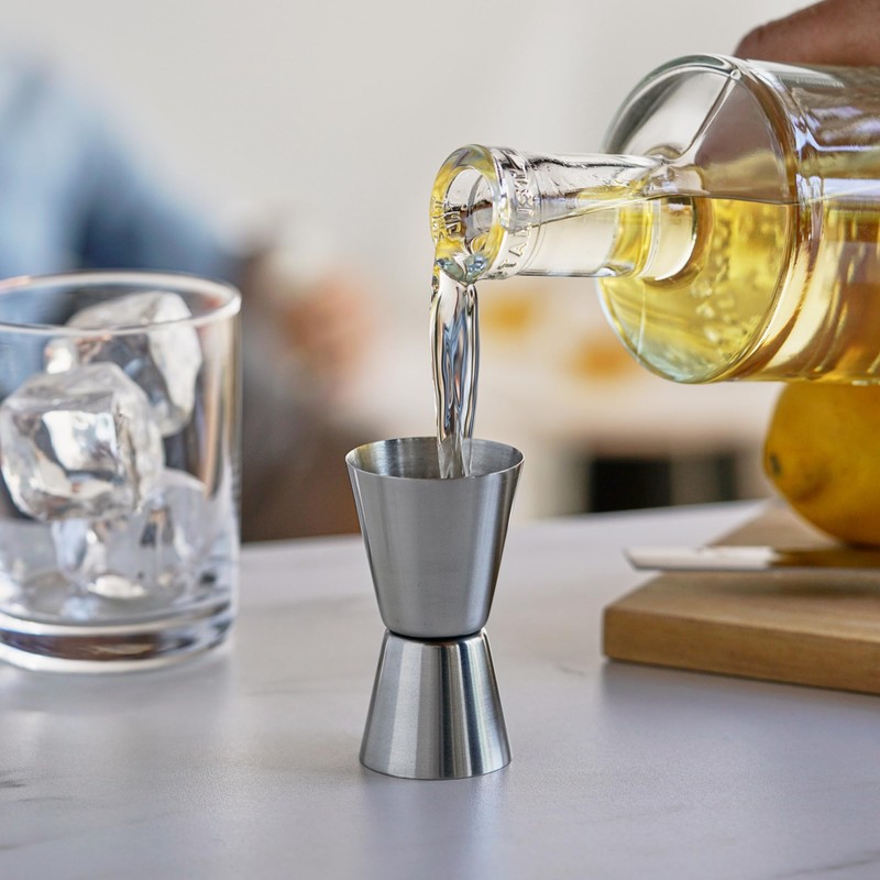 True Big Jig Cocktail Measuring Jigger for Bartending, Durable Stainless