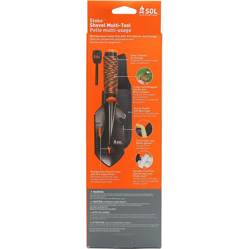 S.O.L. Survive Outdoors Longer Stoke Camp Shovel Multi-Tool