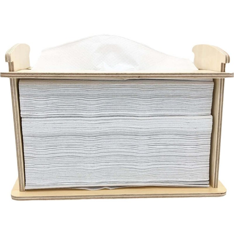 Green Hygiene Kitchen Party, Folding Towel Dispenser, Wooden Table Dispenser,