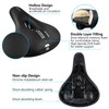 omitium Bicycle Saddle, Memory Foam Padded Bicycle Seat, Breathable Hollow