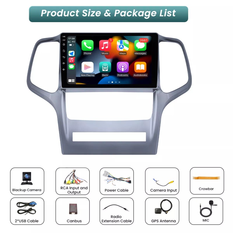 fortdows-123 10.1'' Car Stereo Radio GPS Android 13 Carplay for