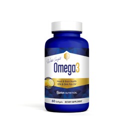 Barton Nutrition Omega3 - Heart & Brain Support Formula with Fish & Krill Oil - EPA & DHA - 60 Doctor Formulated Capsules