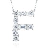 Pass Diamond Tester Letter E Multi Cut VVS Moissanite Necklace